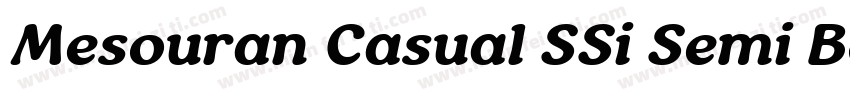 Mesouran Casual SSi Semi Bold Italic字体转换